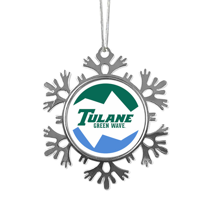 Tulane University Christmas Ornament - Snowflake Metal