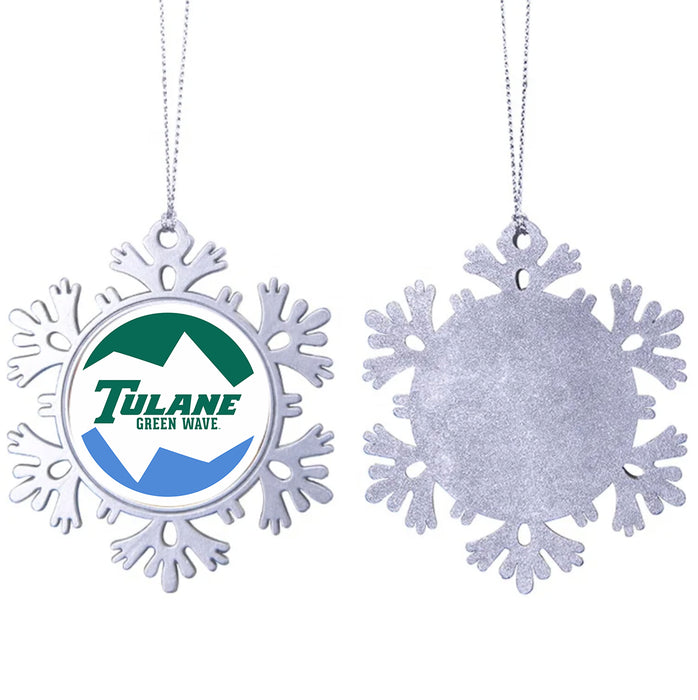 Tulane University Christmas Ornament - Snowflake Metal