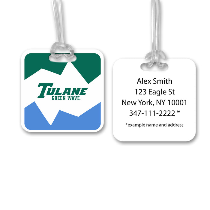 Tulane University Luggage Bag Tag (square)