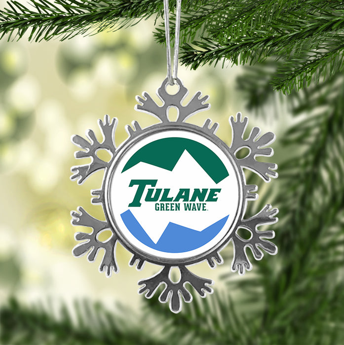 Tulane University Christmas Ornament - Snowflake Metal