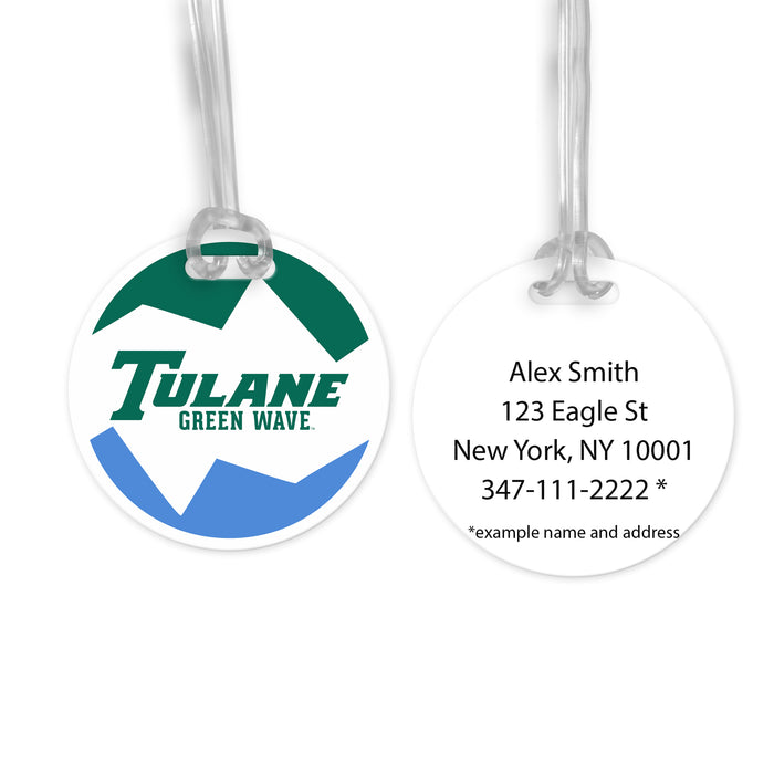 Tulane University Luggage Bag Tag (round)