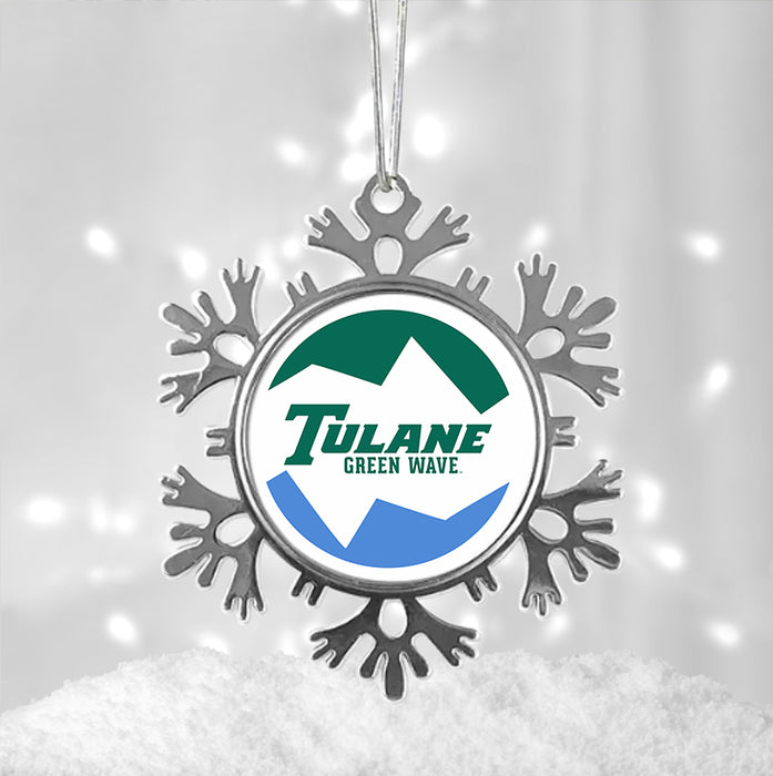 Tulane University Christmas Ornament - Snowflake Metal