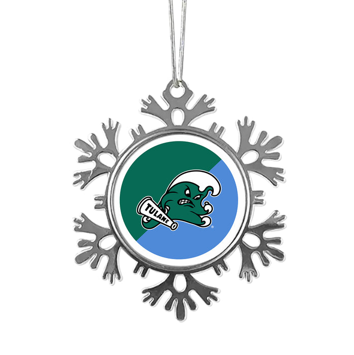 Tulane University Christmas Ornament - Snowflake Metal