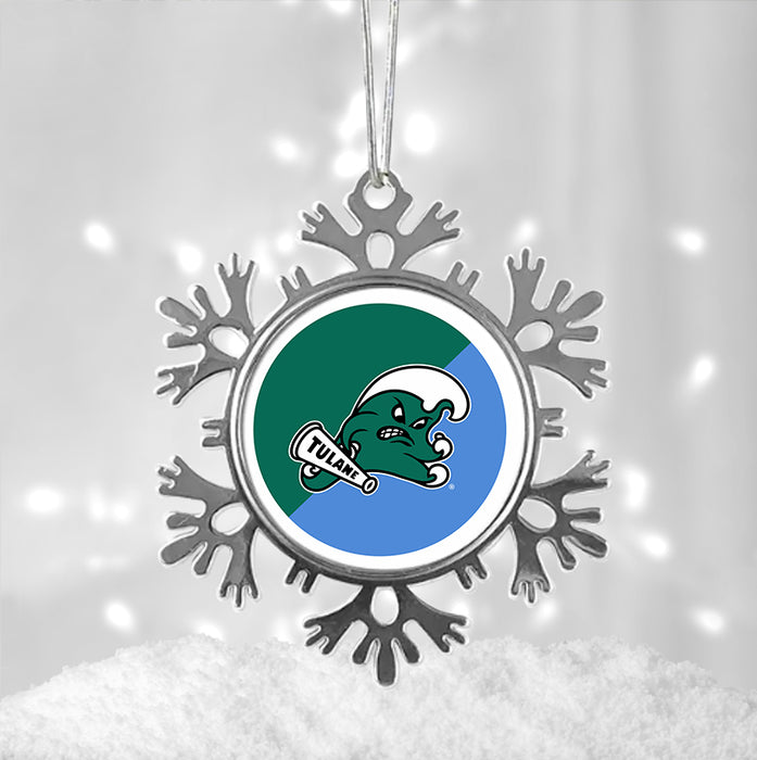 Tulane University Christmas Ornament - Snowflake Metal