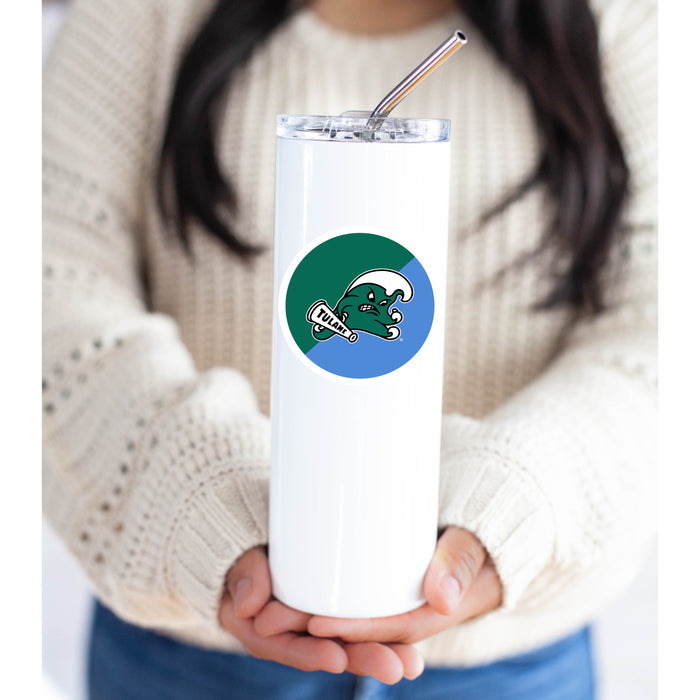 Tulane University Stainless Steel Skinny Tumbler 20 OZ
