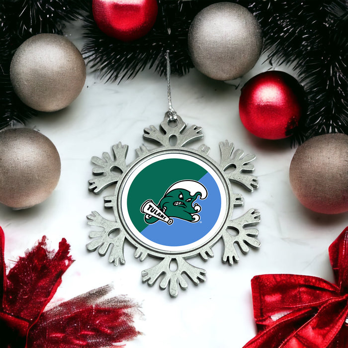 Tulane University Christmas Ornament - Snowflake Metal