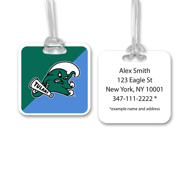 Tulane University Luggage Bag Tag (square)