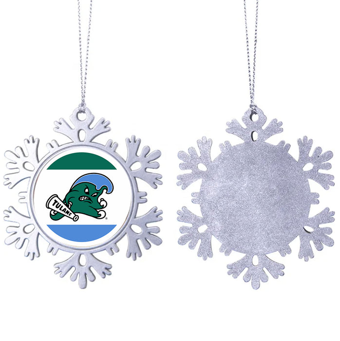 Tulane University Christmas Ornament - Snowflake Metal
