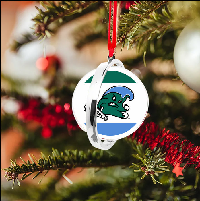Tulane University Christmas Reversible Flat Round Ornament