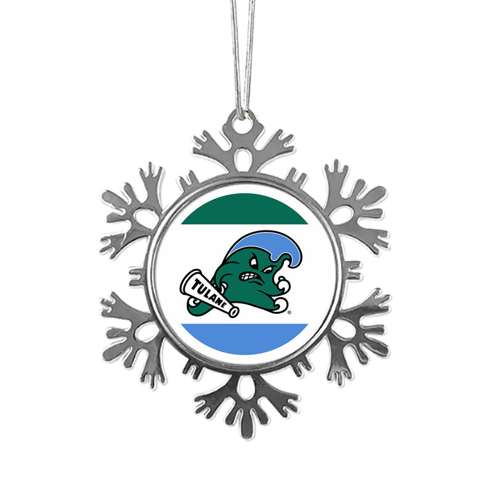 Tulane University Christmas Ornament - Snowflake Metal