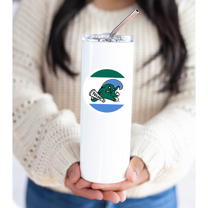 Tulane University Stainless Steel Skinny Tumbler 20 OZ