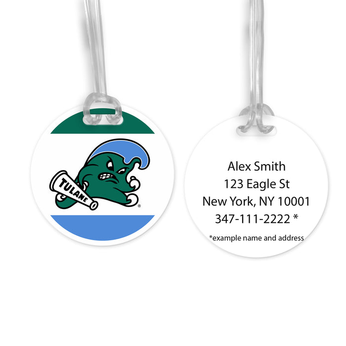 Tulane University Luggage Bag Tag (round)