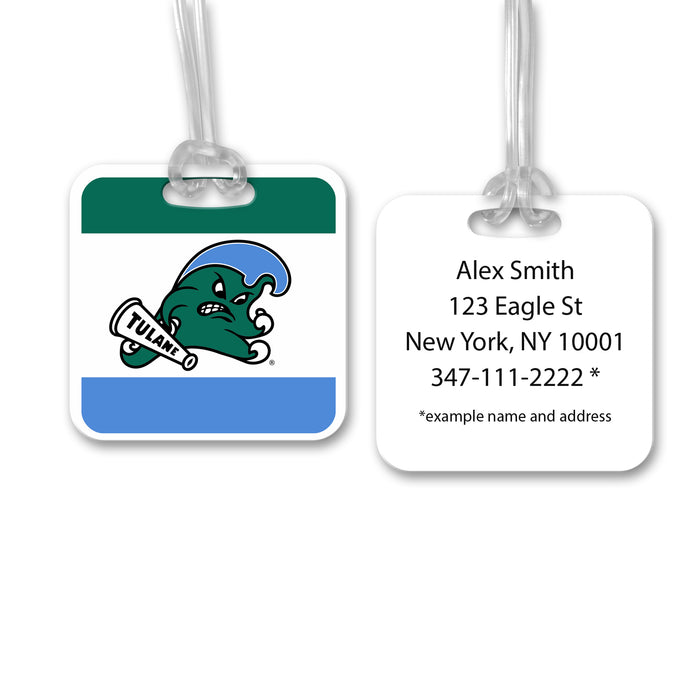 Tulane University Luggage Bag Tag (square)