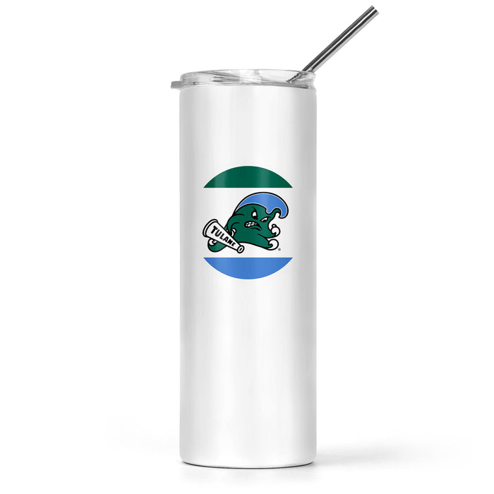 Tulane University Stainless Steel Skinny Tumbler 20 OZ