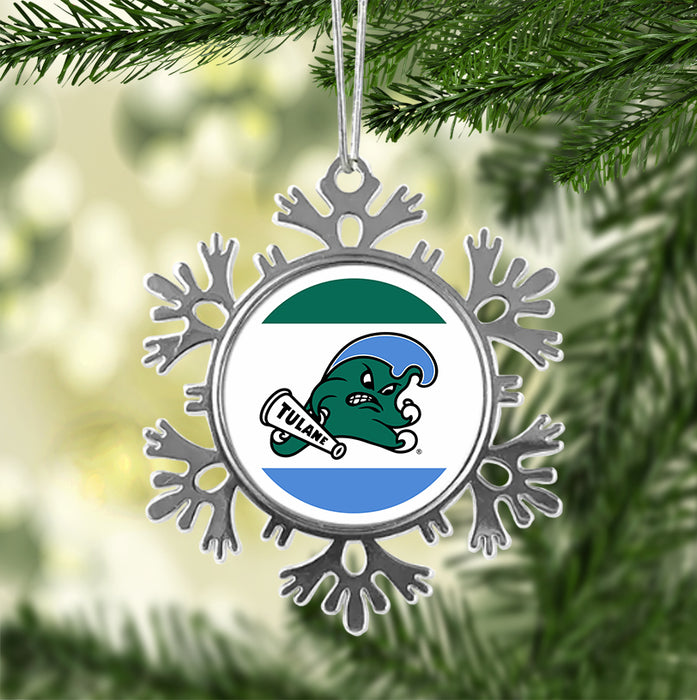Tulane University Christmas Ornament - Snowflake Metal