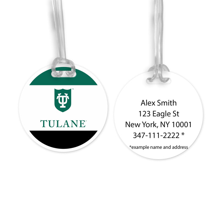 Tulane University Luggage Bag Tag (round)