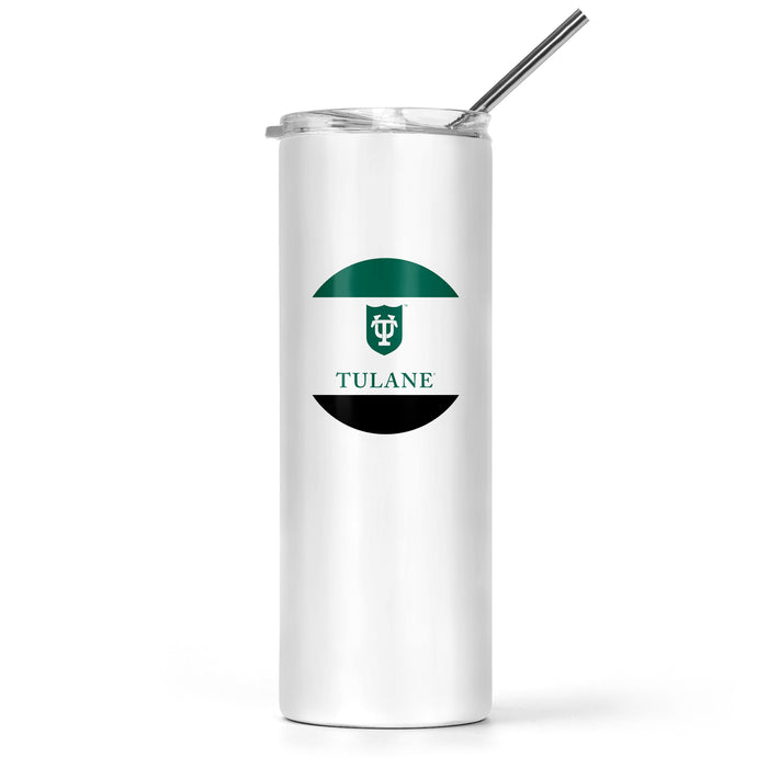 Tulane University Stainless Steel Skinny Tumbler 20 OZ