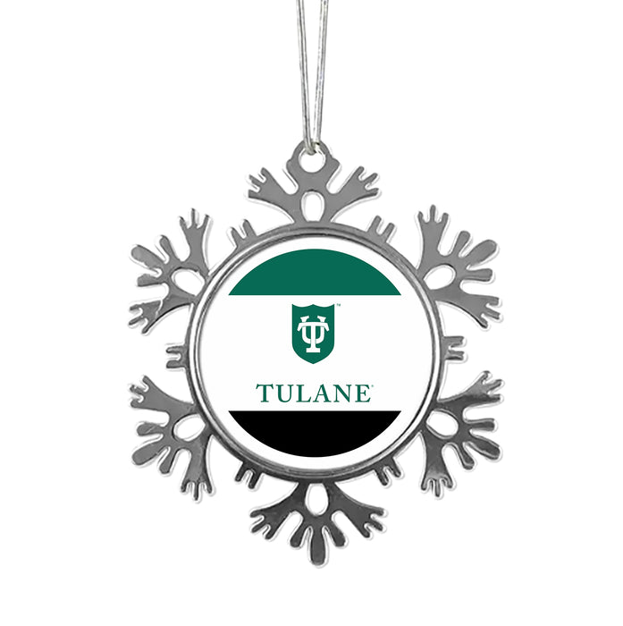 Tulane University Christmas Ornament - Snowflake Metal