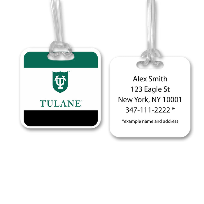 Tulane University Luggage Bag Tag (square)