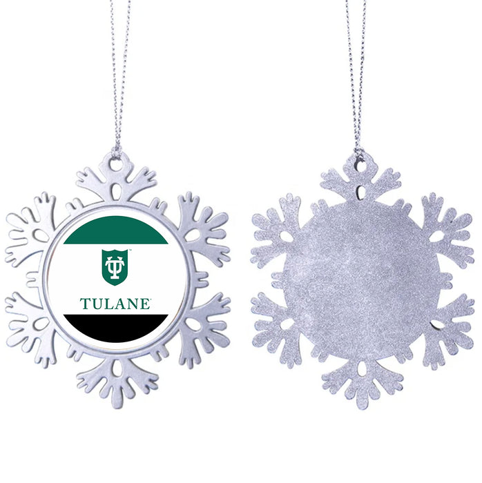Tulane University Christmas Ornament - Snowflake Metal