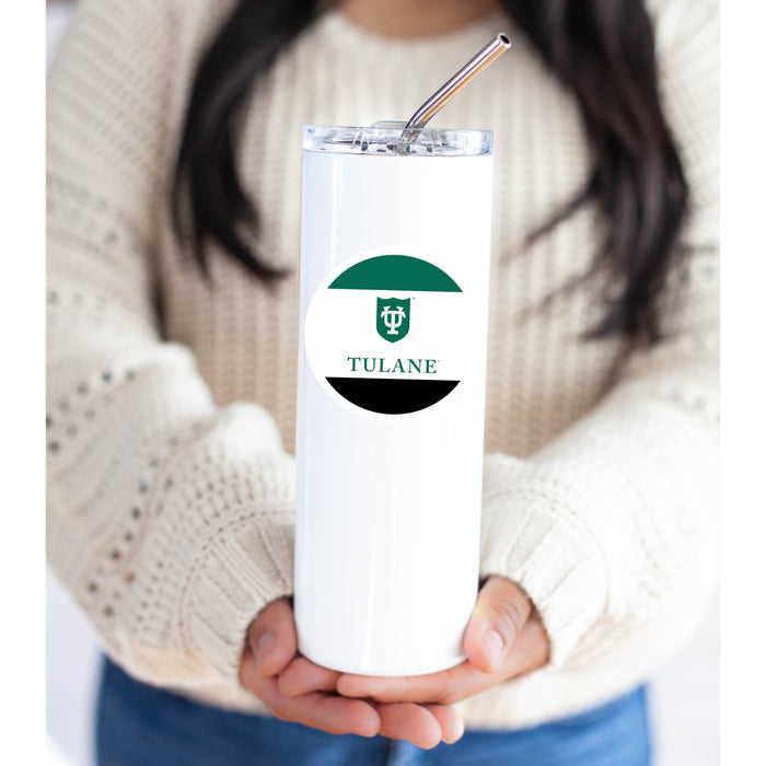 Tulane University Stainless Steel Skinny Tumbler 20 OZ