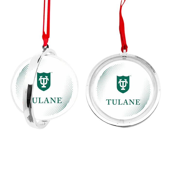 Tulane University Christmas Reversible Flat Round Ornament