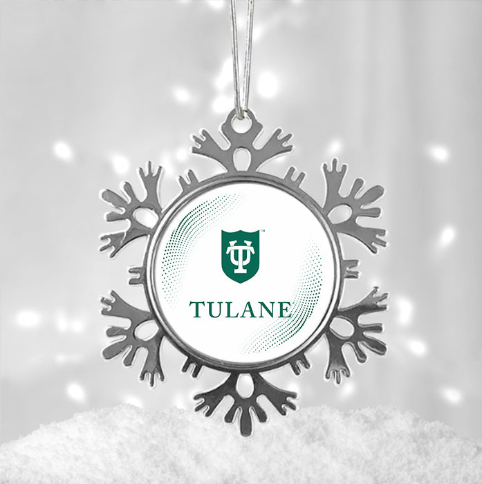Tulane University Christmas Ornament - Snowflake Metal