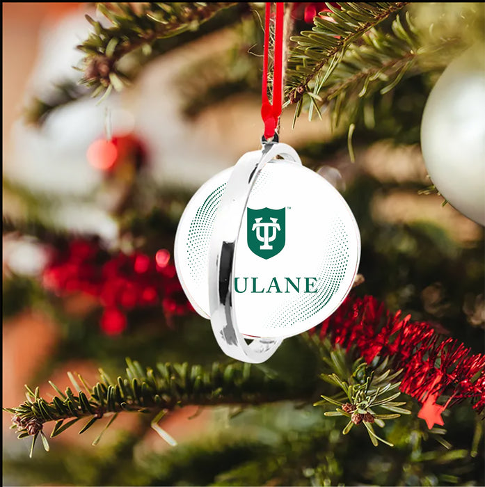 Tulane University Christmas Reversible Flat Round Ornament