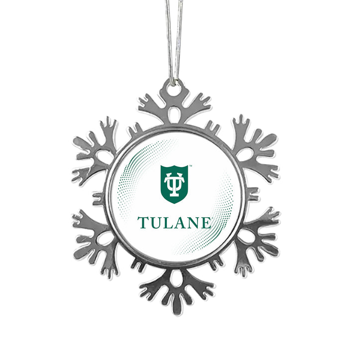 Tulane University Christmas Ornament - Snowflake Metal