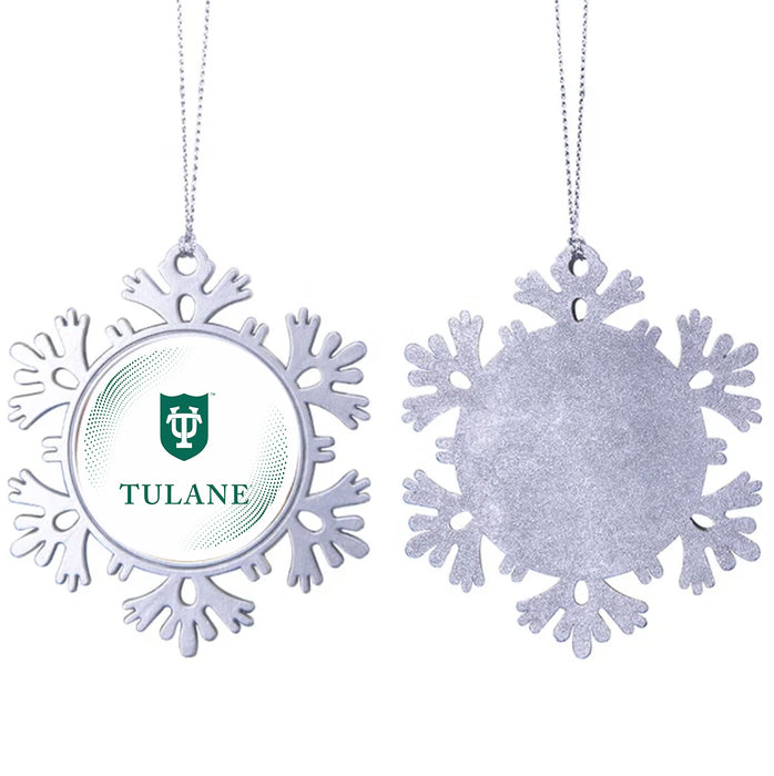 Tulane University Christmas Ornament - Snowflake Metal