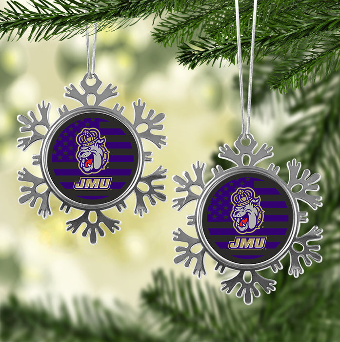 James Madison University Christmas Ornament - Snowflake Metal