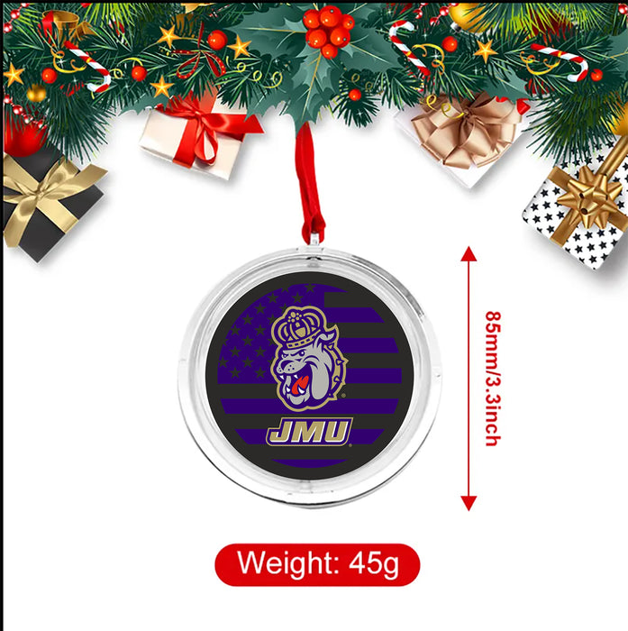 James Madison University Christmas Reversible Flat Round Ornament