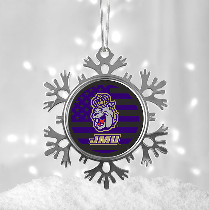 James Madison University Christmas Ornament - Snowflake Metal