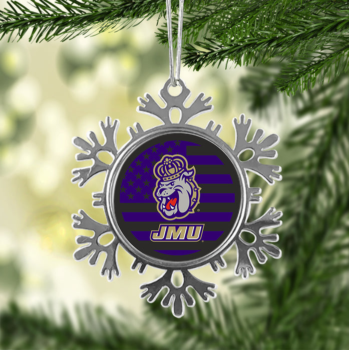 James Madison University Christmas Ornament - Snowflake Metal