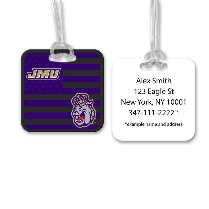 James Madison University Luggage Bag Tag (square)