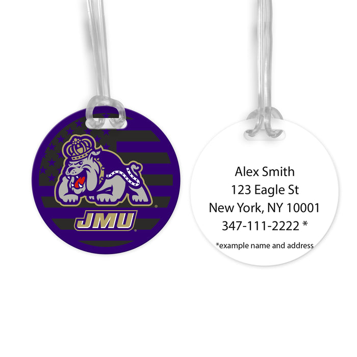 James Madison University Luggage Bag Tag (round)