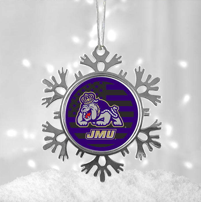 James Madison University Christmas Ornament - Snowflake Metal