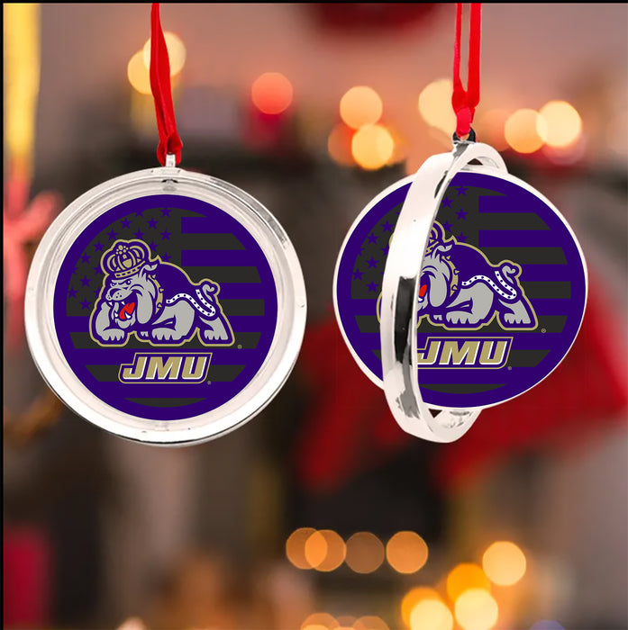 James Madison University Christmas Reversible Flat Round Ornament