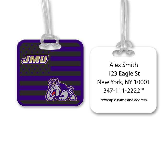 James Madison University Luggage Bag Tag (square)