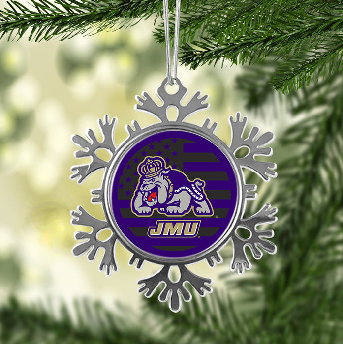 James Madison University Christmas Ornament - Snowflake Metal