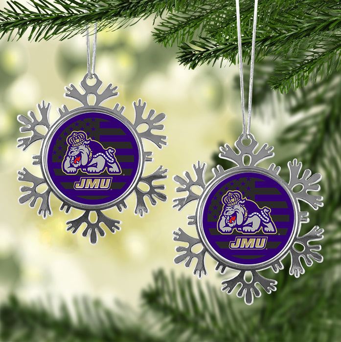 James Madison University Christmas Ornament - Snowflake Metal