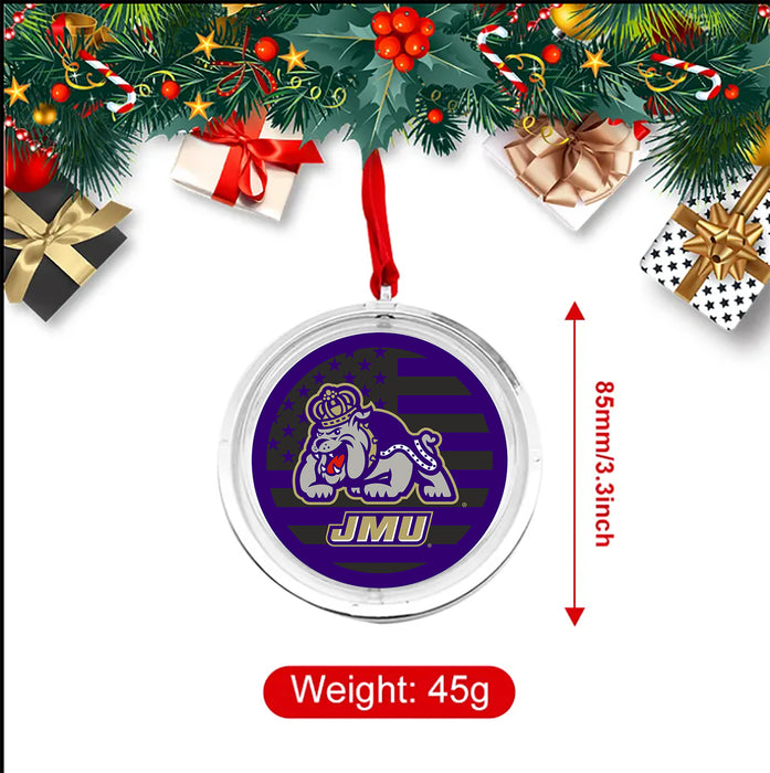 James Madison University Christmas Reversible Flat Round Ornament