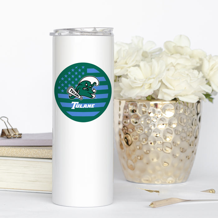 Tulane University Stainless Steel Skinny Tumbler 20 OZ