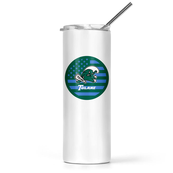 Tulane University Stainless Steel Skinny Tumbler 20 OZ