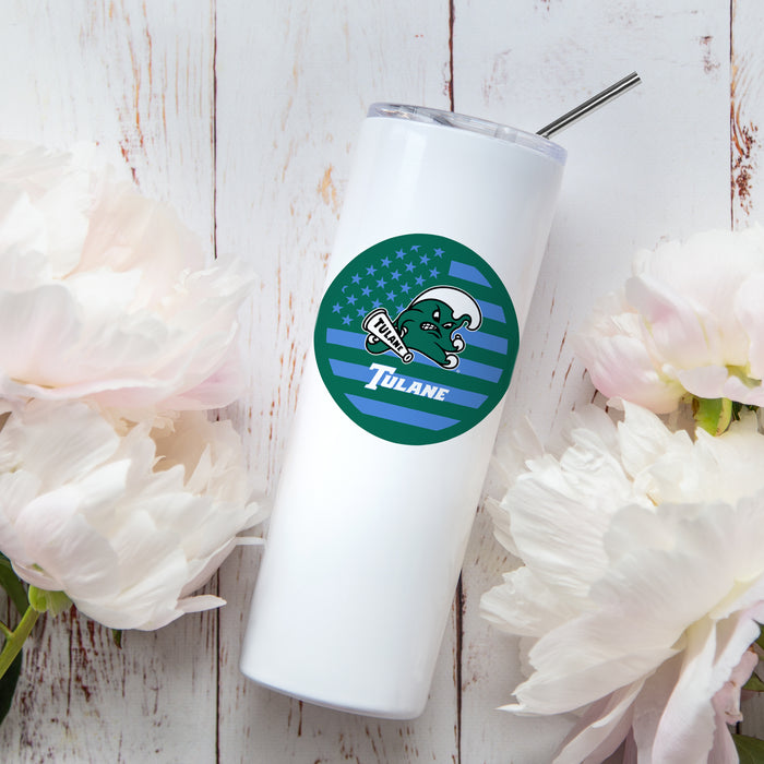 Tulane University Stainless Steel Skinny Tumbler 20 OZ