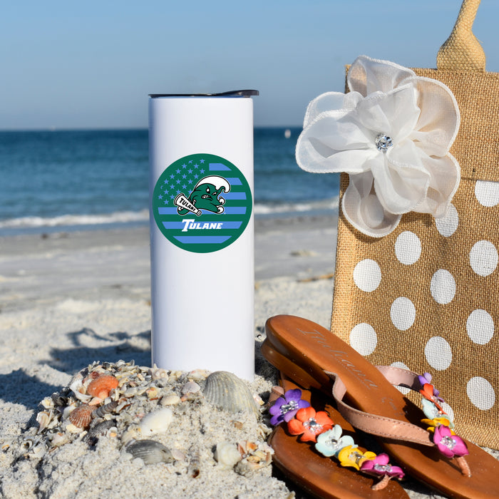 Tulane University Stainless Steel Skinny Tumbler 20 OZ