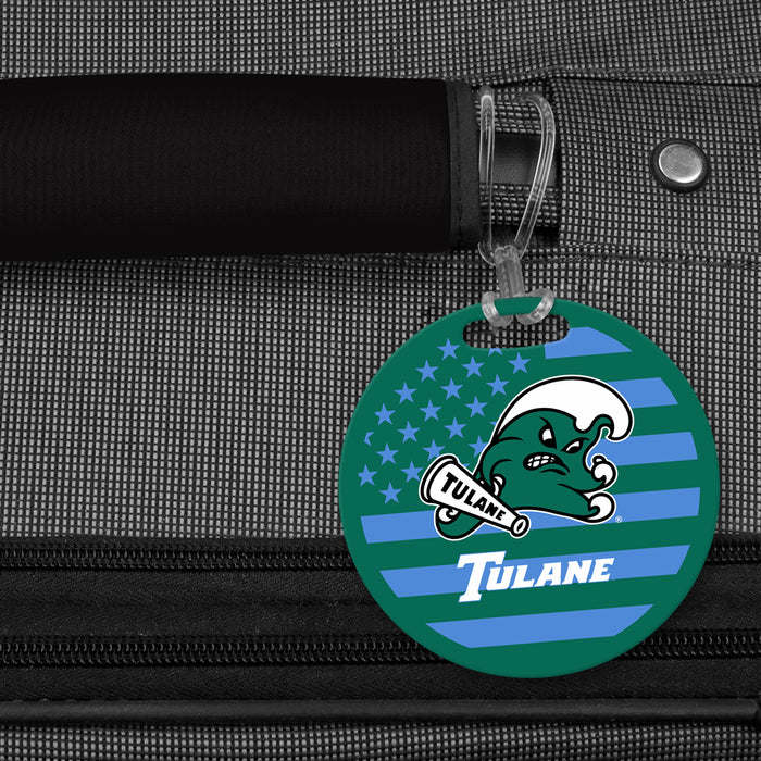Tulane University Luggage Bag Tag (round)