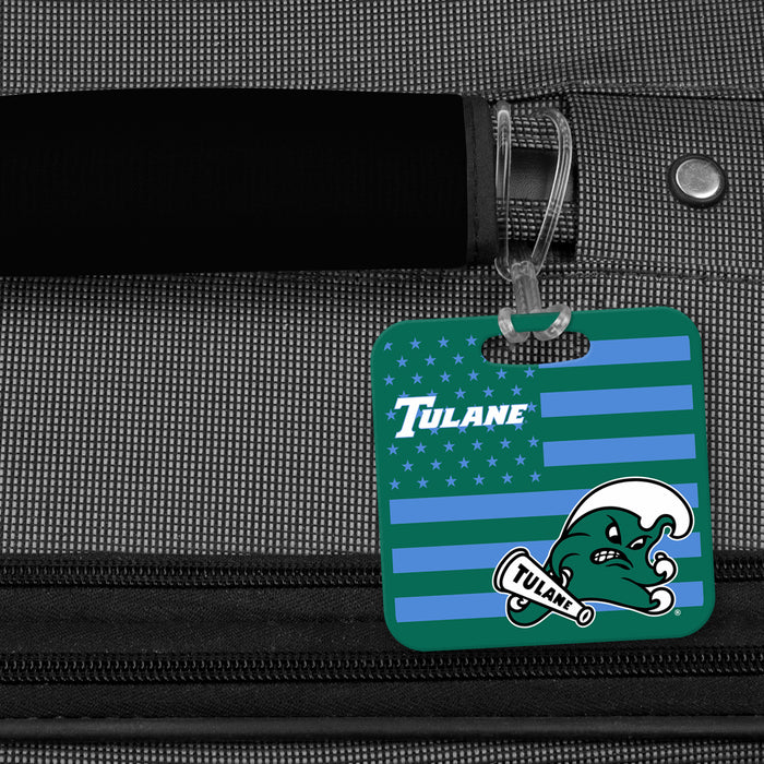 Tulane University Luggage Bag Tag (square)
