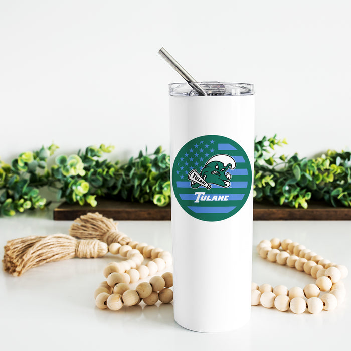 Tulane University Stainless Steel Skinny Tumbler 20 OZ