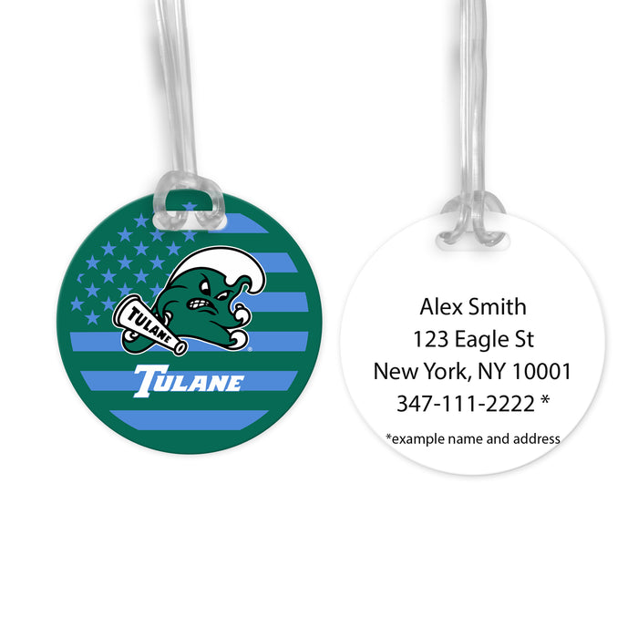 Tulane University Luggage Bag Tag (round)